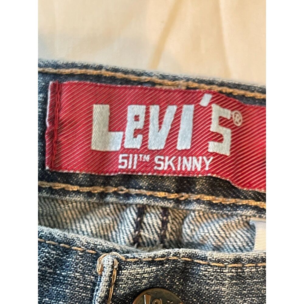 Vintage Levi's 511 Jeans Denim Straight 100% Cotton Size 27x27 or Boy's 14 - Picture 2 of 9
